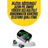 Northcity Kablosuz Bluetooth Kulaklık Powerbanklı Su Geçirmez Spor Kulaklık Çift Telefon Desteği - Beyaz - Siyah