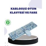 Northcity Kablosuz Retro Klavye ve Mouse Seti – 104 Tuş Sessiz Yazım Deneyimi - Ahşap
