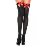 Northcity Kırmızı Fiyonklu Siyah Jartiyer Çorabı - TM1173 | Şık Tasarım ve Gizlilik
