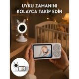 Northcity LCD Ekranlı Ninnili Bebek Izleme Kamerası - Gece Görüşlü Yeni Nesil Güvenlik Sistemi - Karşılıklı konuşma fonksiyonu, bebeğinizin sesini anında duymanıza ve monitör üzerinden konuşarak onu sakinleştirmenize olanak tanır.