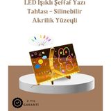 Northcity LED Aydınlatmalı Şeffaf Mesaj Tahtası - 30X20 cm Neon Etkili Not ve Hatırlatma Panosu