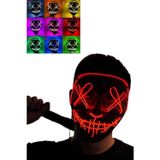 Northcity LED Işıklı Neon Maske Cadılar Bayramı Korku Maskesi - Etkileyici Neon Işık Performansı