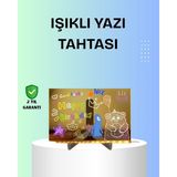 Northcity LED Işıklı Renkli Yazı Tahtası - Çocuk ve Yetişkinler Için Çok Fonksiyonlu Not ve Çizim Aracı