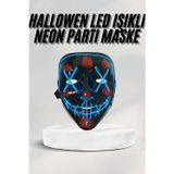 Northcity Neon Korku Maskesi LED Işıklı Cadılar Bayramı İçin