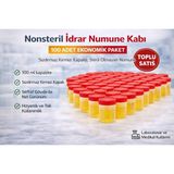 Northcity Nonsteril Idrar Numune Kabı 100 ml - Sızdırmaz Kapaklı Medikal Laboratuvar Numune Örneği