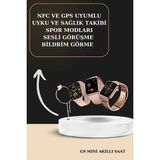 Northcity Pembe Akıllı Saat ve Pro Kulaklık Seti - Amoled Ekran, 3 Kordon, Anc Gürültü Önleme - 01P-Pembe - Standart