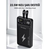 Northcity Powerbank Hızlı Şarj 10000 mAh Dahili Kablo Yeni Nesil - Şarj Cihazı