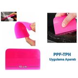 Northcity Ppf/Tph Silikon Çekçek Ragle Cam Filmi Çekme Uygulama Aparatı Pembe 10X7.5cm