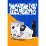 Northcity Projeksiyon Cihazı Video Oyun Konsolu 8 GB Hafıza - 200 Ansı Lümen Taşınabilir Projektör - Siyah