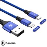 Northcity Rapid 2in1 iPhone+ Micro USB 3.0A Şarj Kablo 120cm - Hızlı ve Çoklu Cihaz Şarjı