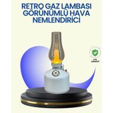 Northcity Retro Gaz Lambası Difüzör - 280ML Tanklı USB Şarjlı Aroma Nemlendirici ve Atmosfer Işıklandırma - Ahşap Rengi - 280 ml - Retro Gaz Lambası Difüzör