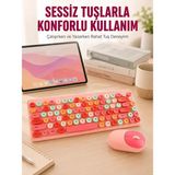 Northcity Retro Tarz Bluetooth 5.1 Klavye – Kablosuz, Ergonomik ve Sessiz Yazıcı - Antrasit