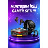 Northcity RGB Gaming Kulaklık ve Akıllı Saat Seti - ANC, Nabız Ölçer ve Uyku Takibi