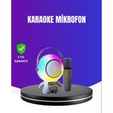 Northcity Rgb Işıklı Astronot Bluetooth Hoparlör Karaoke Mikrofonlu - Kablosuz Karaoke ve Parti Hoparlörü