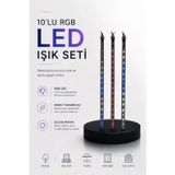 Northcity RGB LED Meteor Çubuk Seti - Dekoratif Ortam Aydınlatması ve Yağmur Efekti