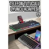 Northcity RGB Oyuncu Klavyesi Seti Q Layout Işıklı Mouse Hediyeli - Ergonomik Tasarım
