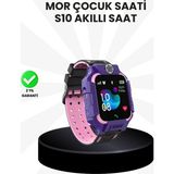 Northcity S10 Akıllı Çocuk Saati Mor - Çift Yönlü Konuşma, Sos ve Konum Takibi - Normal