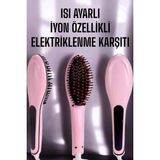Northcity Saç Düzleştirici Tarak - 5 Isı Ayarlı Seramik Plaka ve Iyon Teknolojili Fön Tarak - Siyah
