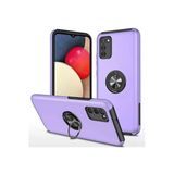 Northcity Samsung Galaxy A02s Uyumlu Kılıf Elit Yüzüklü Kapak - Mor