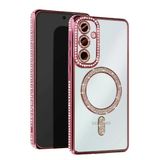 Northcity Samsung Galaxy A35 5G Uyumlu Joke Simli Magneticsafe Kılıf - Pembe
