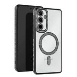 Northcity Samsung Galaxy A35 5G Uyumlu Joke Simli Magneticsafe Kılıf - Siyah