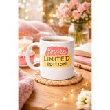 Northcity "sen Eşsizsin" Yazılı Porselen Kupa - Motivasyon Temalı Özel Tasarım Kahve & Çay Kupası (Model 152) - You’re Limited Edition "SEN EŞSİZSİN" Yazılı Porselen Kupa MODEL 152 - Beyaz