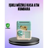 Northcity Su Yeşili ATM Tasarımlı Elektronik Şifreli Para Biriktirme Kumbarası - Otomatik Para Girişli ve Sesli Bildirimli