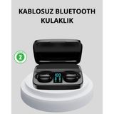 Northcity TWS Bluetooth Kulaklık 1800mAh Dijital Ekranlı Şarj Kutusu - Powerbank