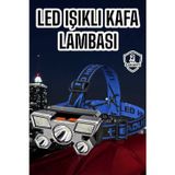 Northcity Ultra Güçlü LED Kafa Lambası - Balıkçı Feneri, Şarjlı ve Su Geçirmez