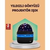 Northcity USB Galaxy Projektör Lamba - 360° Dönen Romantik Atmosfer Işığı, Çocuk Odası ve Parti Dekoru