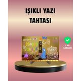 Northcity USB LED Akrilik Çizim ve Not Tahtası - USB Bağlantılı LED Pano - Şeffaf