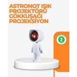 Northcity USB Şarjlı Taşınabilir Gün Batımı Projektör Lambası - Astronot Temalı LED Projektör