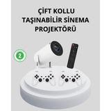 Northcity Wi-Fi 6 ve Bluetooth 5.0 Destekli 4K Akıllı Projeksiyon Cihazı - Ev Sinema Deneyimi