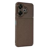 Northcity Xiaomi Redmi 13 4G Uyumlu Kılıf Auto Focus Karbon Kapak - Kahverengi