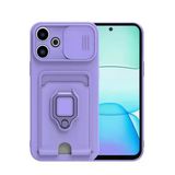 Northcity Xiaomi Redmi 13 4G Uyumlu Kılıf Zuma Kartvizitli Yüzüklü Silikon - Lila