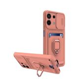Northcity Xiaomi Redmi Note 13 4G Uyumlu Kılıf Zuma Kartvizitli Yüzüklü Silikon - Pembe