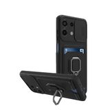 Northcity Xiaomi Redmi Note 13 4G Uyumlu Kılıf Zuma Kartvizitli Yüzüklü Silikon - Siyah