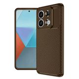 Northcity Xiaomi Redmi Note 13 Pro 4G Uyumlu Kılıf Auto Focus Karbon Kapak - Kahverengi