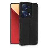 Northcity Xiaomi Redmi Note 13 Pro 4G Uyumlu Kılıf Flip Cover - Siyah