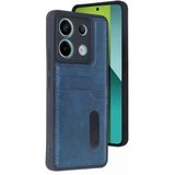 Northcity Xiaomi Redmi Note 13 Pro 4G Uyumlu Kılıf Sara Kartvizitli Deri Kılıf - Lacivert