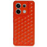 Northcity Xiaomi Redmi Note 13 Pro 5G Uyumlu Kılıf Petek Silikon Kapak - Kırmızı