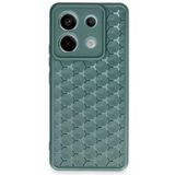 Northcity Xiaomi Redmi Note 13 Pro 5G Uyumlu Kılıf Petek Silikon Kapak - Koyu Yeşil