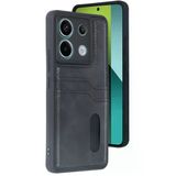 Northcity Xiaomi Redmi Note 13 Pro 5G Uyumlu Kılıf Sara Kartvizitli Deri Kılıf - Siyah