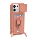 Northcity Xiaomi Redmi Note 13 Pro 5G Uyumlu Kılıf Zuma Kartvizitli Yüzüklü Silikon - Pembe