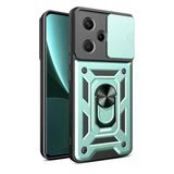 Northcity Xiaomi Redmi Note 13 Pro Plus Uyumlu Kılıf Pars Lens Yüzüklü Silikon - Yeşil