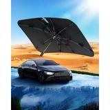 Northcity Yaz Ayları Için Oto Şemsiye - 145X79 cm Uyumlu Isı Önleyici ve Yakıt Tasarrufu Sağlayıcı - Peugeot 508, Hyundai Sonata, Citroen C5, Toyota Avensis, Fiat Egea - 00-Siyah - Beyaz