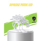 Northcity Yıldız ve Ay Figürlü Prizli LED Perde Işığı - Romantik ve Estetik Aydınlatma