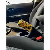 Northcity Yumuşak Peluş El Freni Süsü Leopar Desenli - Araba Iç Dekorasyonu - 30x15cm