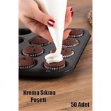 Northern Star 50 Adet Kullan At Krema Sıkma Torbası - Pasta, Kek, Krem Şanti Süsleme Poşeti, Hijyenik Set