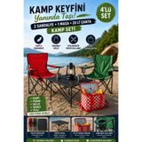 Northern Star KAMP MASASI 1 ADET KAMP SANDALYESİ 2 ADET TERMOS ISI KORUYUCU ÇANTA 1 ADET KAMP PİKNİK SETİ
